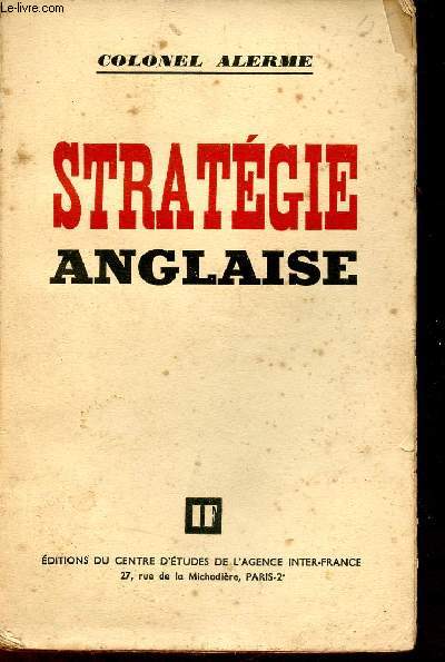 Stratgie anglaise.