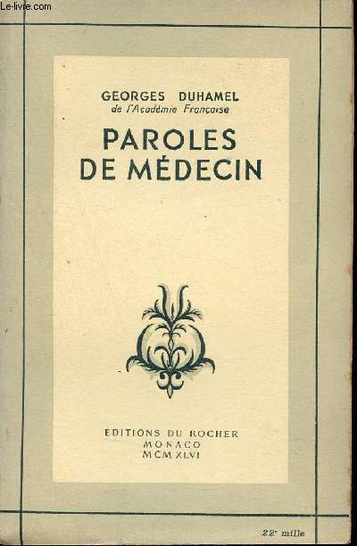 Paroles de mdecin.