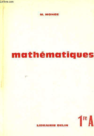 Mathmatiques classe de 1re A - Arrt du 8 juin 1966.
