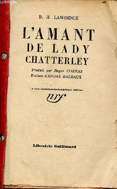 L'amant de Lady Chatterley - 333e dition.