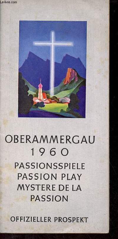 Plaquette Oberammergau 1960 passionsspiele passion play mystere de la passion.