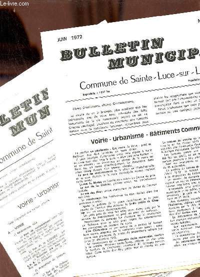 Bulletin municipal commune de Sainte-Luce-sur-Loire n3 juin 1972 + n4 juin 1973.