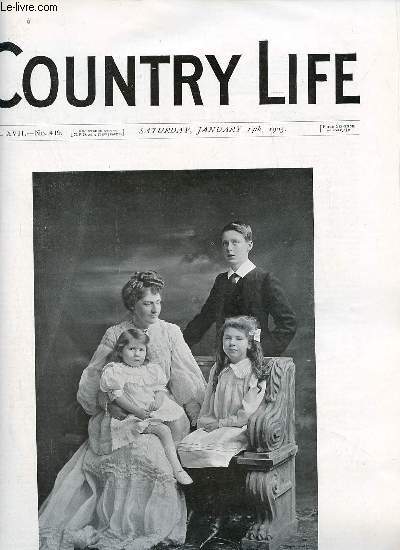 Country Life vol.XVII n419 saturday january 14th 1905 - Our portrait illustration the viscounters Churchill and children - on the east coast - country notes - in winter weather (illustrated) - the call of the stag in kashmir - a book of the week etc.