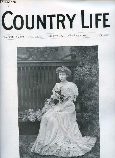 Country Life vol.XXI n522 saturday january 5th 1907 - Our portrait illustration Miss Evelyn Cavendish - Bentinck - Yeomen by act of parliament - country notes - the modern squire (II) (illustrated) - in a deer forest - from the farms (illustrated) etc.