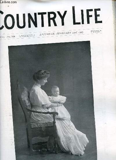 Country Life vol.XXI n529 saturday february 23rd 1907 - Our portait illustration The Viscountess Dalrymple - village memorials - country notes - seed inoculation (illustrated) - new liabilities of country employers II - the little people (illustrated)...