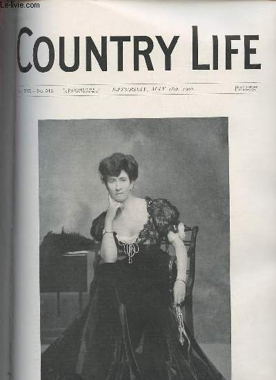 Country Life vol.XXI n541 saturday may 18th 1907 - Our portrait illustration the Hon.Mrs.Arthur Cadogan - the true value of Land - country notes - the gannet's home (illustrated) - a book of the week - from the farms (illustrated) - wild country life etc