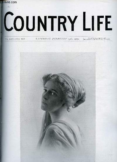 Country Life vol.XXV n632 saturday february 13th 1909 - Our portrait illustration Miss Kathleen Pelham Burn - the chicken and the cow - country notes - flowers of frost (illustrated) - the water-mills of Madeira (illustrated) - Berlin of to-day etc.