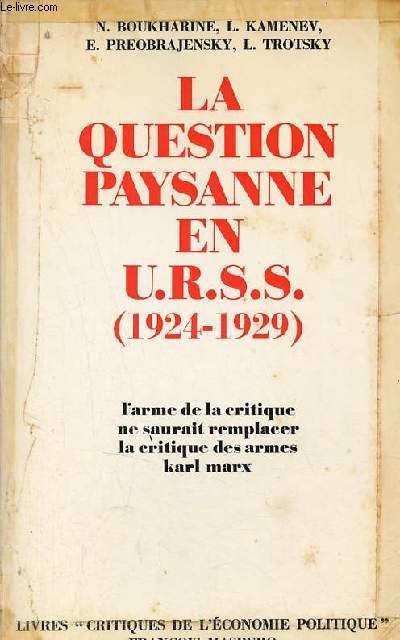 La question paysanne en URSS de 1924  1929.
