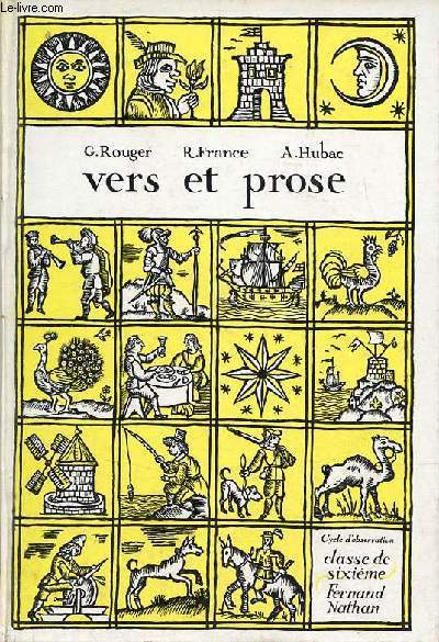 Vers et prose (cycle d'observation) - Classe de sixime programme de 1963.
