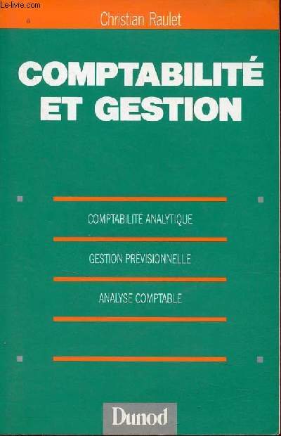 Comptabilit et gestion - comptabilit analytique gestion prvisionnelle analyse comptable.