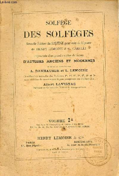 Solfège des solfèges - Volume 2A.