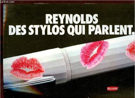 Plaquette Reynolds des stylos qui parlent.