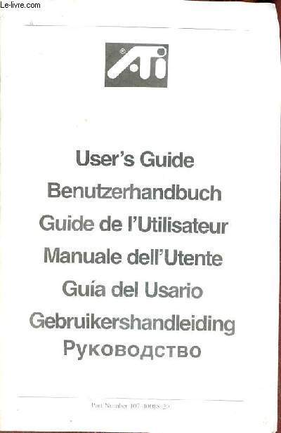 Guide de l'utilisateur ATI pour windows 95 windows NT Windows 3.1X ou OS/2.