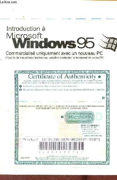 Introduction à Microsoft Windows 95.