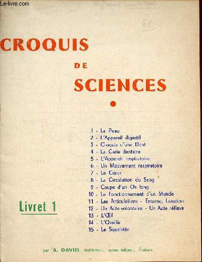 Croquis de sciences - Livret 1.