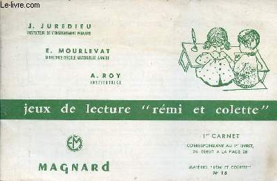 Jeux de lecture Rmi et Colette - 1er carnet - Incomplet.