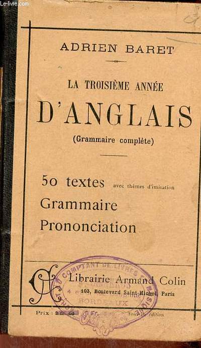 La troisime anne d'anglais (grammaire complte).