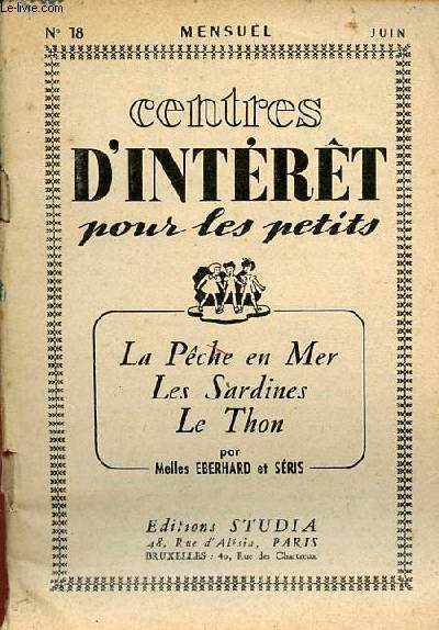 Centres d'intrt pour les petits n18 juin - La pche en mer les sardines le thon.