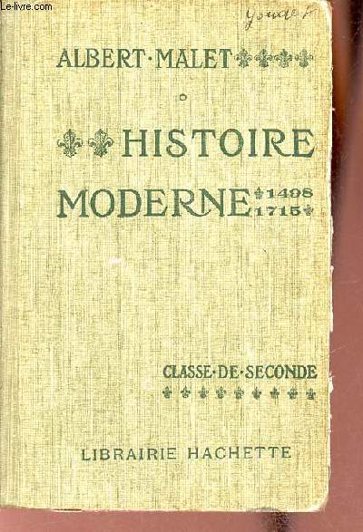 Histoire moderne (1498-1715) - Classe de seconde ABCD - 7e dition.