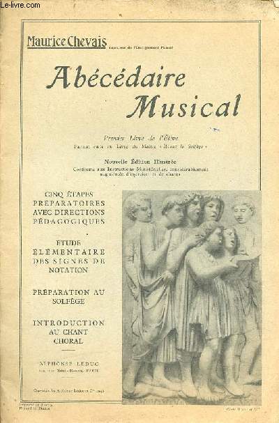 Abcdaire Musical premier livre de l'lve - 247 morceaux varis en 25 leons progressives - Nouvelle dition illustre.