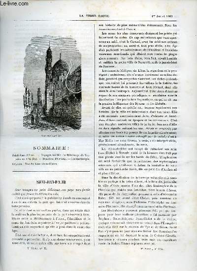 La Terre Sainte n37 3e srie 9e anne n192 1er juillet 1883 - Saint-Jean-d'Acre - voyages indits plerinage de Turpetin en 1715 (suite) - donation d'orvieto nouveau document - Constantinople.
