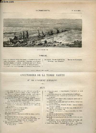 La Terre Sainte n63 4e srie 10e anne n218 1er aot 1884 - Calendrier de la terre sainte et de l'orient biblique Aot - nobiliaire des croisades Toucheboeuf - dcouvertes  Jrusalem l'cole de la sainte vierge, l'glise de saint pierre aux liens etc.