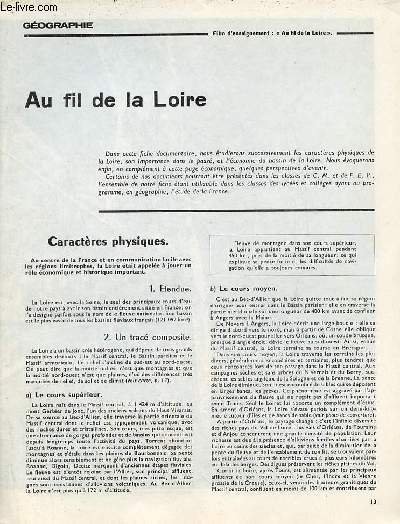 Au fil de la Loire - Gographie - Document pour la classe.