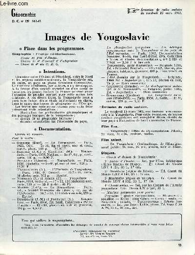 Images de Yougoslavie - Gographie documents pour la classe n129 14-2-63.