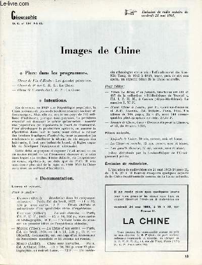 Images de Chine - Gographie documents pour la classe n134 9-5-63 .