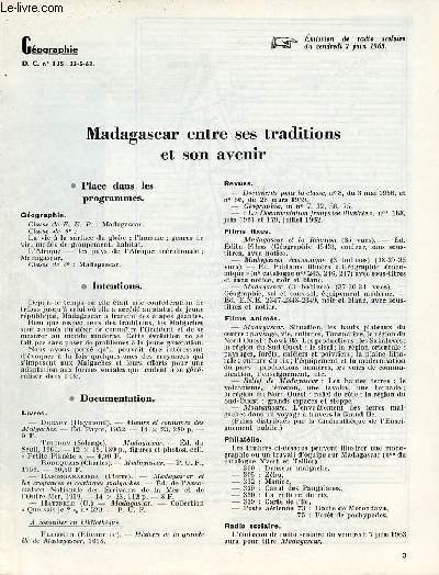 Madagascar entre ses traditions et son avenir - Gographie documents pour la classe n135 23-5-63.