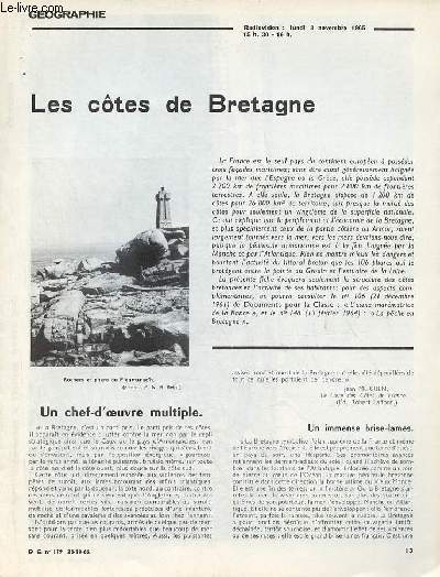 Les Ctes de Bretagne - Gographie documents pour la classe n179 28-10-1965.