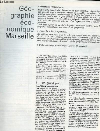 Marselle - Gographie conomique textes et documents pour la classe n18 23 mai 1968.