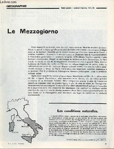 Le Mezzogiorno - Gographie documents pour la classe n163 17-12-64.