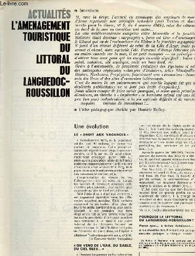 L'Allemagne touristique du littoral du Languedoc-Roussillon - Actualits textes et documents pour la classe n39 19 juin 1969.