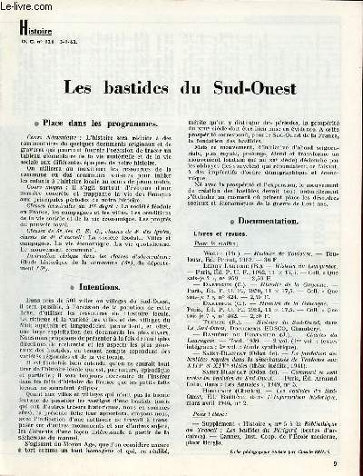 Les bastides du Sud-Ouest - Histoire documents pour la classe n126 3-1-63.
