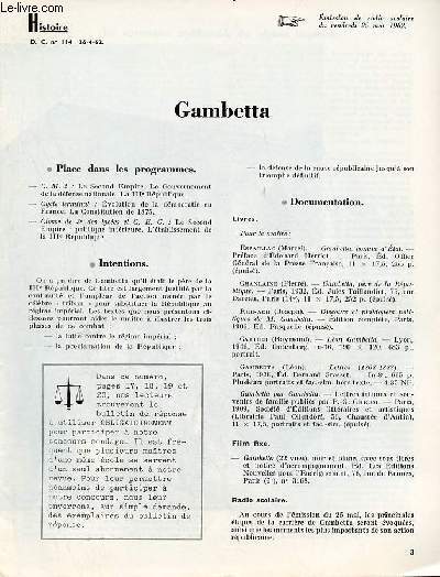 Gambetta - Histoire documents pour la classe n114 26-4-62.