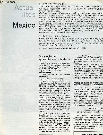 Mexico - Actualits textes et documents pour la classe n19 6 juin 1968 -