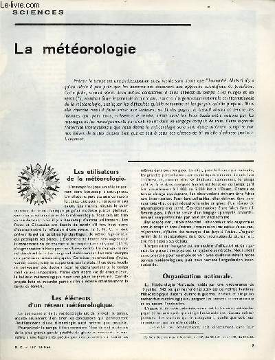 La mtorologie - Sciences documents pour la classe n157 24-6-64.