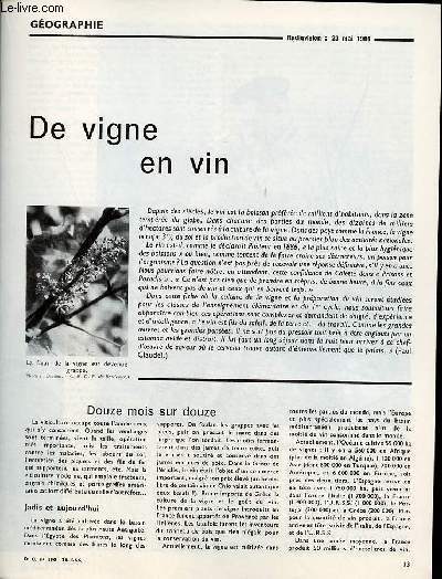 De vigne en vin - Gographie documents pour la classe n190 28-4-66.
