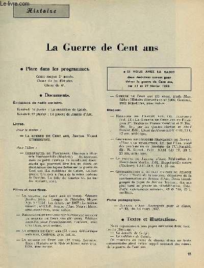 La guerre de cent ans - Histoire.