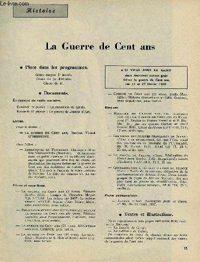 La guerre de cent ans - Histoire.