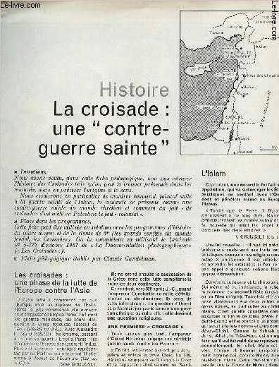 La croisade une contre guerre sainte - Histoire .