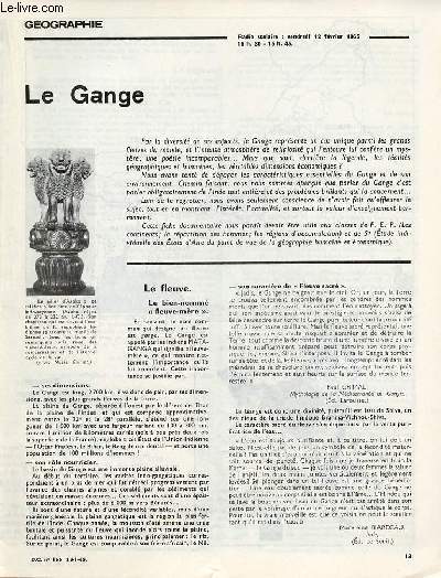 Le Gange - Gographie documents pour la classe n166 28-1-65.