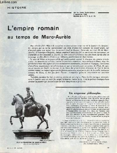 L'empire romain au temps de Marc-Aurle - Histoire documents pour la classe n159 22-10-64.