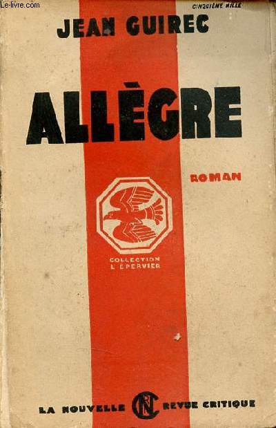 Allgre - Roman - Collection l'pervier n18.