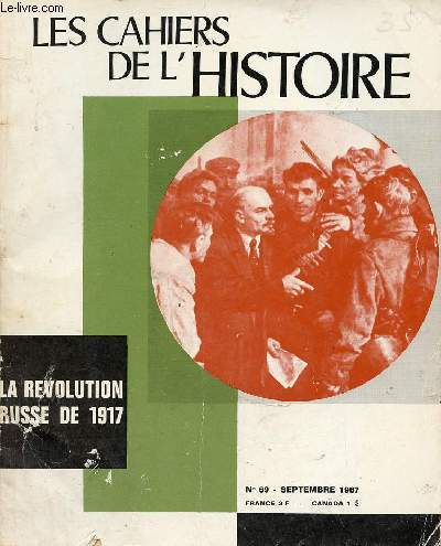Les cahiers de l'histoire n69 septembre 1967 - La rvolution russe de 1917.