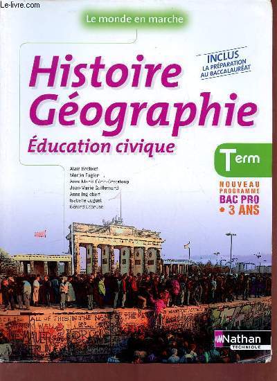 Histoire Gographie Education civique Term nouveau programme bac pro 3 ans.