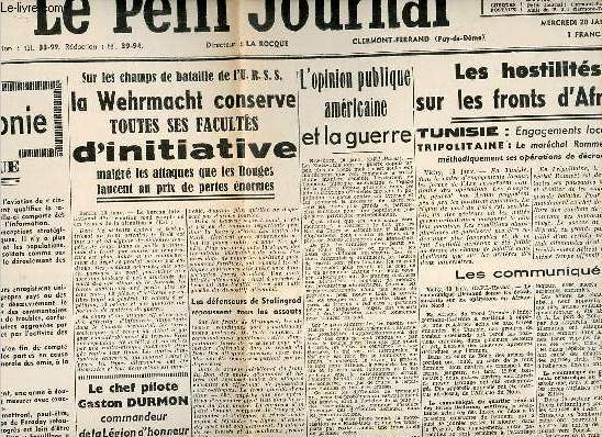 Le Petit Journal n29126 mercredi 20 janvier 1943 - Fac simil - La radiophonie par la Rocque - sur les champs de bataille de l'URSS la Wehrmacht conserve toutes ses facults d'initiative malgr les attaques que les rouges lancent etc.