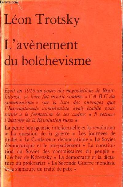 L'avènement du bolchevisme - Petite collection maspero n°193