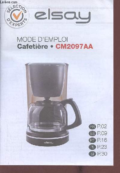 Mode d'emploi Cafetire CM2097AA Elsay.